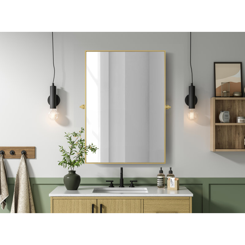 Miroir Amoura, 30 po x 48 po, Noir