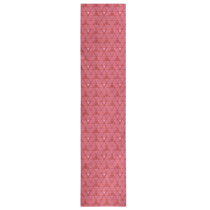 Chemin de table fêtest hol, L 72 po x l 16 po, Rouge / rose, Polyester