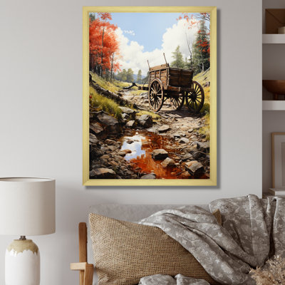 " Rustic Red Us Carriage Cart "