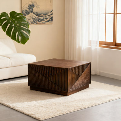 Table basse carrée moderne, sans assemblage, parfaite pour les salons contemporains