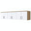 Tablette murale Colesen, noyer et blanc, 70,9 po x 16,3 po x 14,8 po | Panneau de particules 100% mélamine de qualité E1, épaisseur: 0,7 pouce | Solution de rangement élégante pour la maison et le bureau, conception élégante pour organiser les livres et la décoration