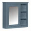 Armoire à pharmacie murale moderne avec miroir et 3 tablettes ouvertes Modern