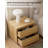21.6" Wide Farmhouse 2-Drawer Nightstand – Wood Grain Finish, Compact Bedside Table-1429409870-1429409857