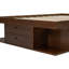 Base de lit plateforme de rangement avec plusieurs tiroirs et tablettes sans sommier-985175127-985175124