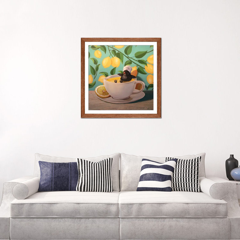 Quand la vie vous donne des citrons, Cadre d'angle ouvert en bois classique, H 24 po x l 24 po