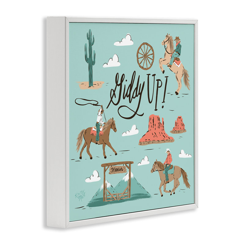 Giddy Up Cowboys & Ranch, estampe numérique, design par Krissy Mast, H 24 po x l 24 po