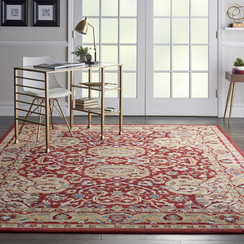 Tapis rouge Nakisha Oushak, Rectangle 9 pi 6 po x 12 pi 8 po