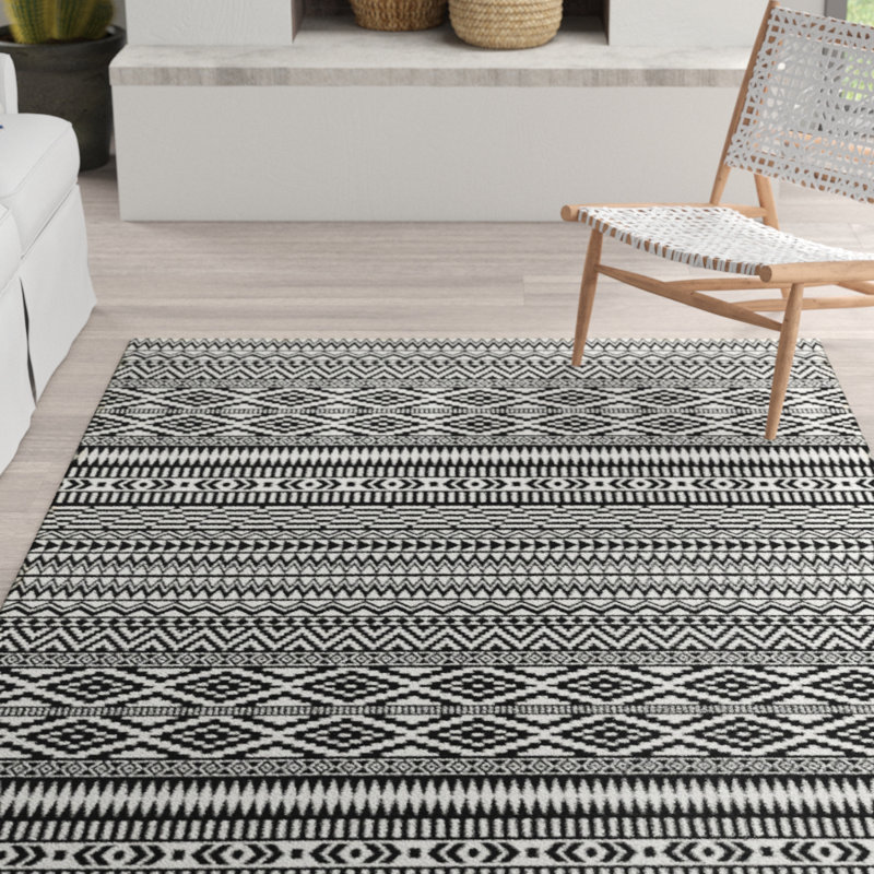 Everette Striped Hand Woven Area Rug, Rectangle 120 x 180cm