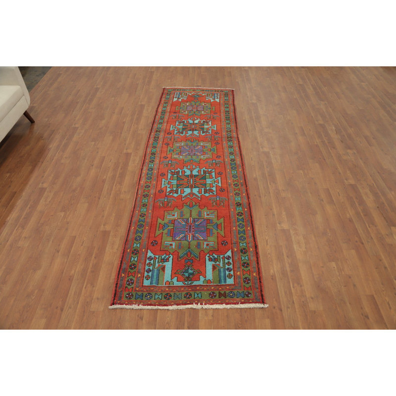 Geometric Traditional Runner Rug 3x10