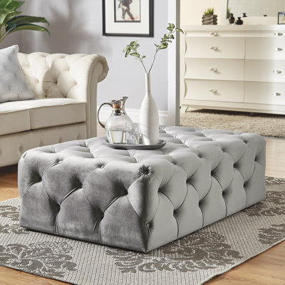 Huskins Velvet Ottoman