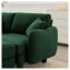 Canapé-lit en tissu Emerald Green Boucle-129098737