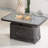 Aluminum Adjustable Fire Pit Table With Tempered Glass Top – Multifunctional Wicker Design-884854547