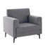 Fauteuil club en lin Blannie-1862683006