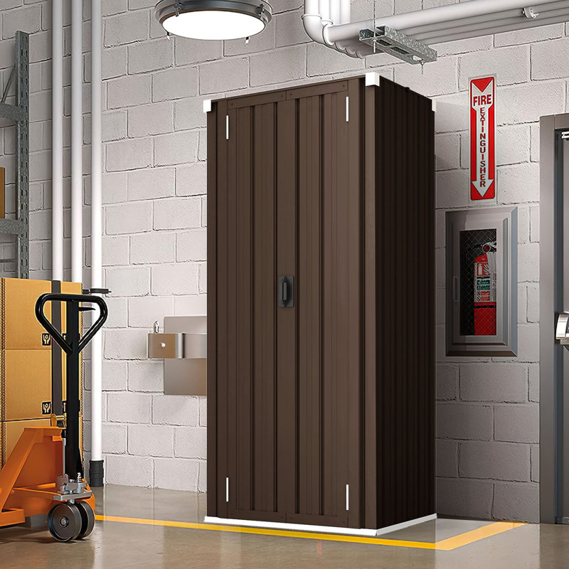 Metal Single Storage Cabinet ( H x 76cm W x D), Brown