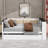 Wood Daybed With Storage Shelves, Upholstered Backrest,USB And Trundle-122526750