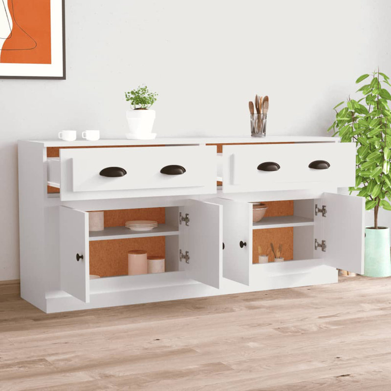 Huya Display Cabinet, White