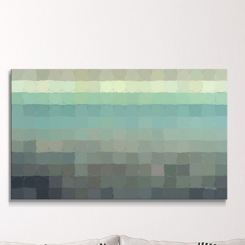 " Circles And Squares #24 " by Mark Lawrence, 18" H x 30" W x 1" D, Wrapped Canvas