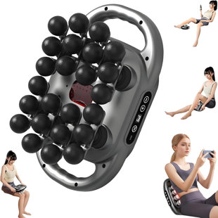 Pistolet de massage professionnel à 24 têtes pour tissus profonds - Thérapie de percussion réglable pour la récupération musculaire, appareil de massage portatif sans fil pour le cou, le dos, les épaules et les pieds, idéal pour les sportifs et le