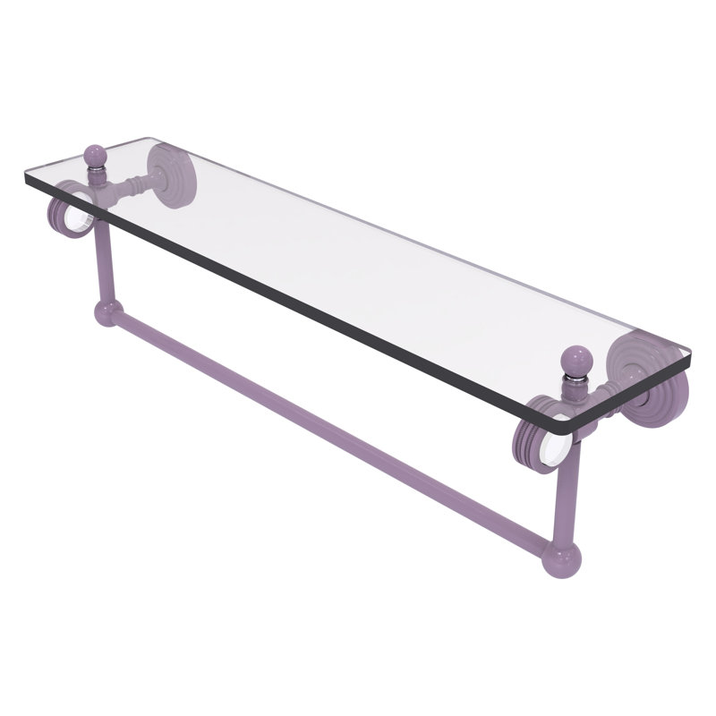 Tablette flottante avec barre à serviettes Pacific Grove, H 6,4 po x l 22 po x P 5,125 po, Lavande