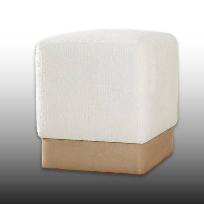 Cube Orthopedic Sponge Ottoman With Wooden Legs