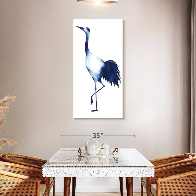 Ink Drop Crane II, 48" H x 24" W