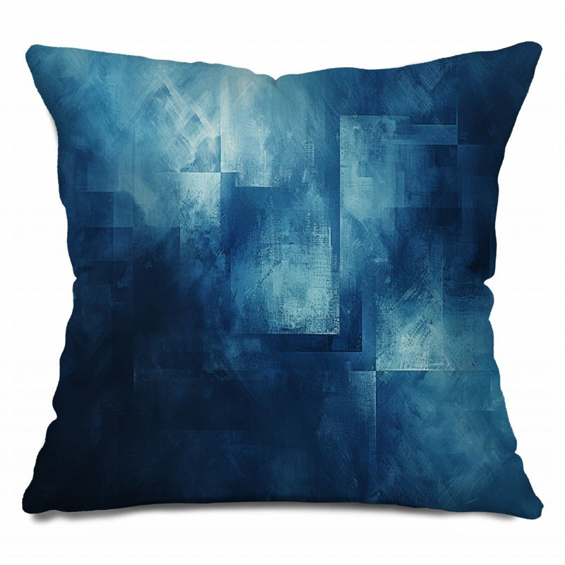 Abstract Throw Pillow, Art  Pillows, 14"H x 14"W
