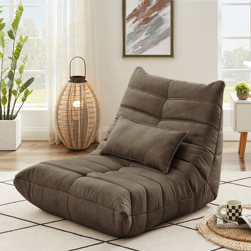 Fauteuil à billes et chaise longue Swingle, Café
