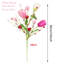 Coffret de 6 fleurs artificielles de la Saint-Valentin 14 po en forme de cœur, branches de baies rouges, cœurs en mousse rose, rose, centre de table, décoration de table, décoration de cadeaux de Saint-Valentin