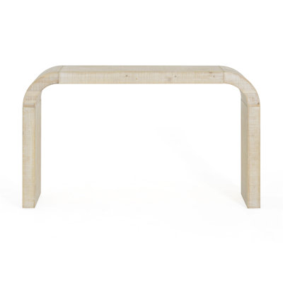 Mirod 52" Wood Console Table With Curved Edge