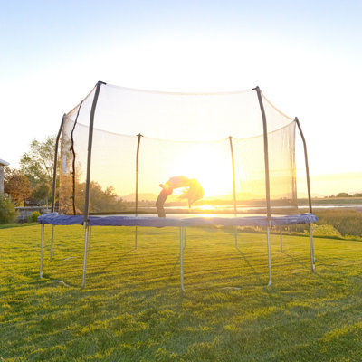 17' Oval Backyard Trampoline with Safety Enclosure