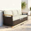 192cm Wide Straight Steel Patio Sofa-2040243123