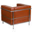 Fauteuil en similicuir avec barre double-407295041