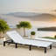 195cm Long Reclining Single Chaise with Cushions