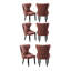 Bootle 6 Person Dining set - a Rectangular Wooden Dining Table with Metal Legs and a Set of 6 Quilted Velvet Dining Chairs for Dining Room - Modern Dining Table Set-1830765396-1830765392