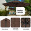 Parasol de marché à 2 niveaux 132 po Beka-1792218358-1821092412