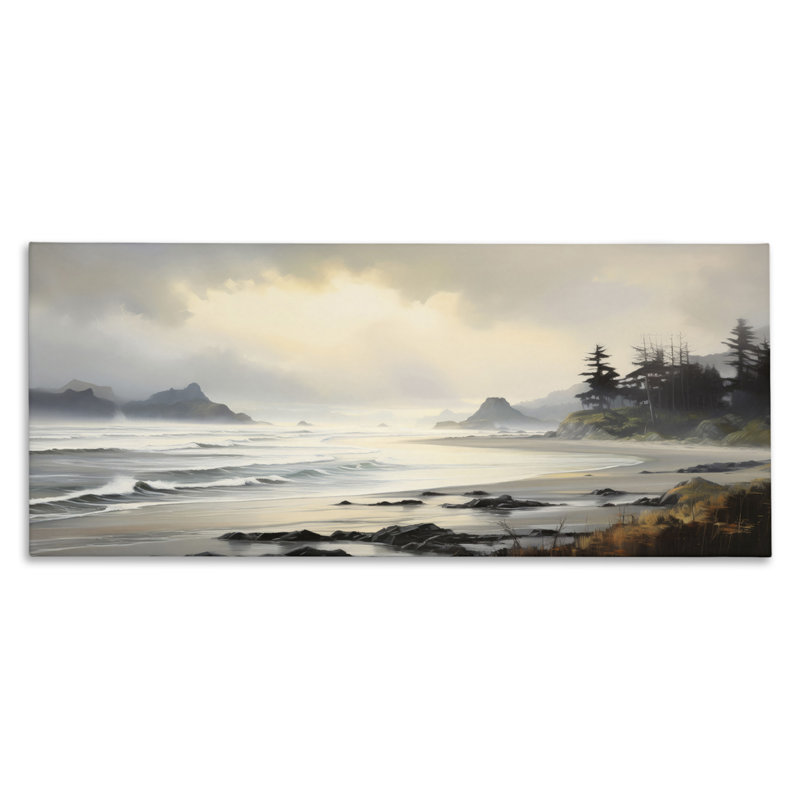 Art mural sur toile Coastal Shore Inlet par Petal Prints Design, H 10 po x l 24 po
