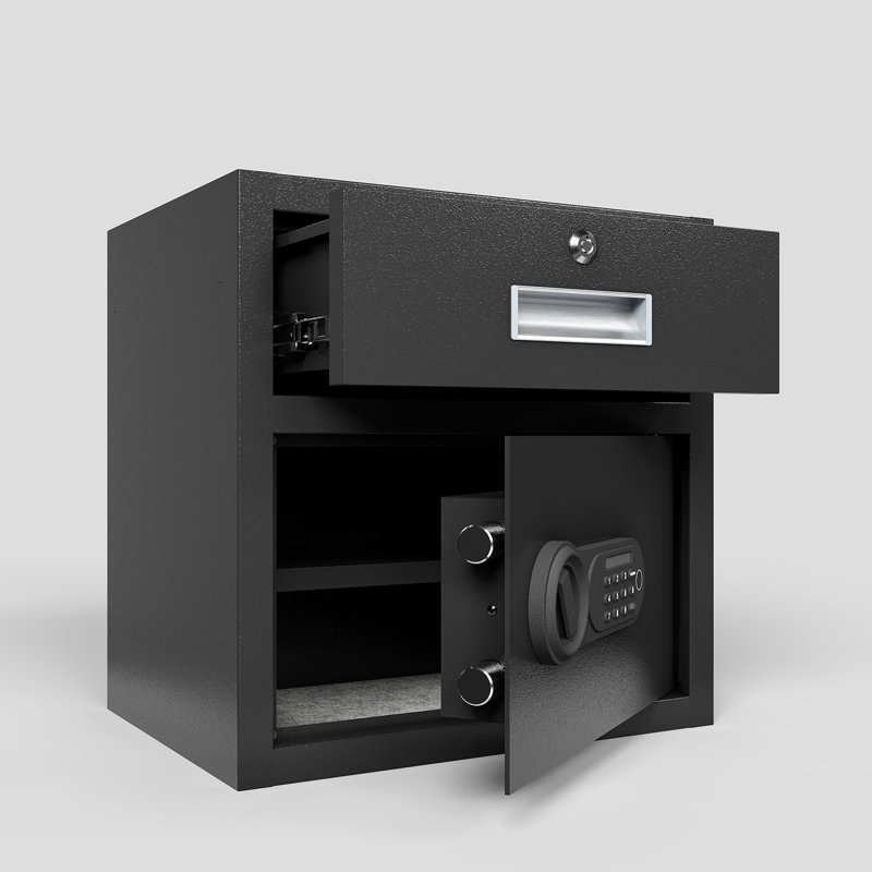 Coffre-fort et serrure à clavier électronique pour argent, bijoux et documents, noir, 1,69 pieds cubes | Idée de cadeau