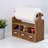 Rustic Wooden Kitchen Organizer, Multi-Purpose Countertop Caddy With Paper Towel Holder, Spice Shelf With 3 Drawers, Ideal For Jam, Coffee, Condiment