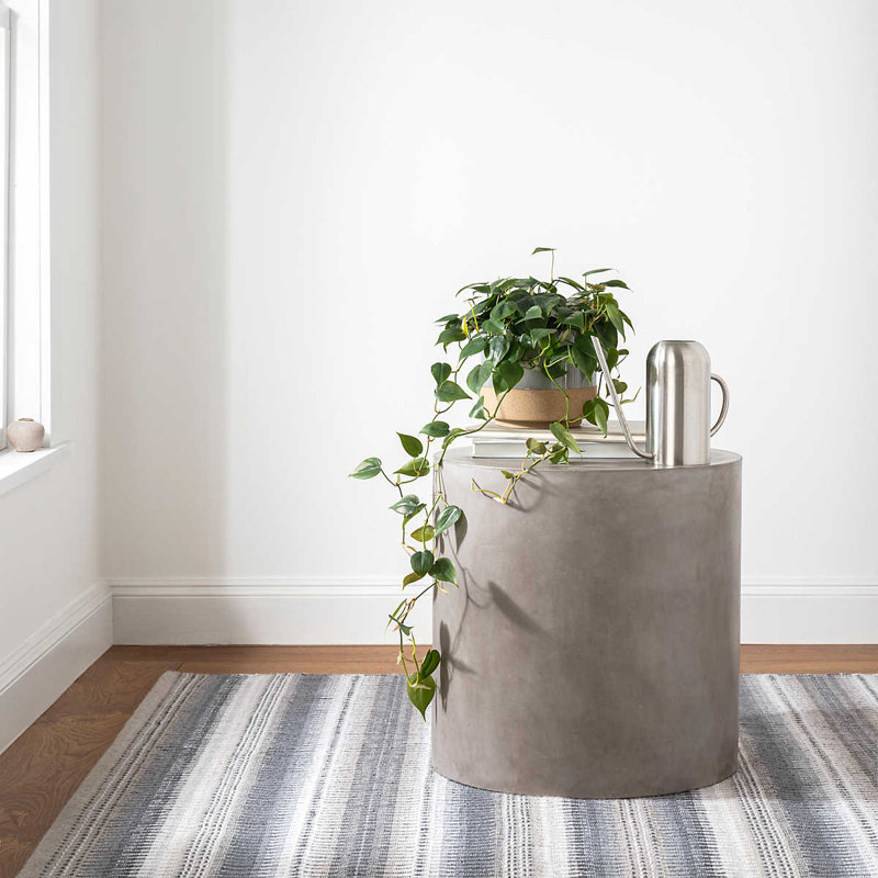 Folly Grey Handwoven Indoor/Outdoor Rug, Rectangle 6' x 9'
