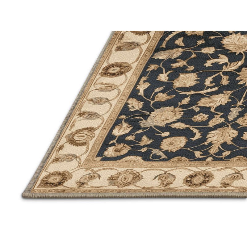 Tapis brun lavable à la machine, Carré 6 pi