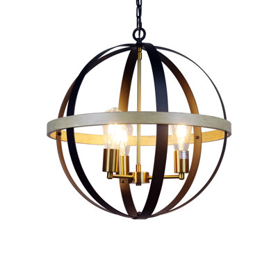 Luminaire suspendu cage 3 lumières Shamaiah