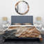 Beige And Orange Custards Collage I - Abstract Duvet Cover Set-107147197