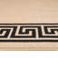 Greek-Key Beige Black Non-Slip Polypropylene Area Rug — Washable Door Mat & Hallway Runner for Living Room, Kitchen & Bedroom-2067526762