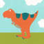 «Peckham Playtime Dino I», reproduction sur toile tendue-2111175593