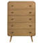 Commode 5 tiroirs en frêne clair