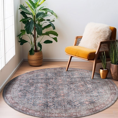 Tapis gris anthracite lavable à la machine Labarbera