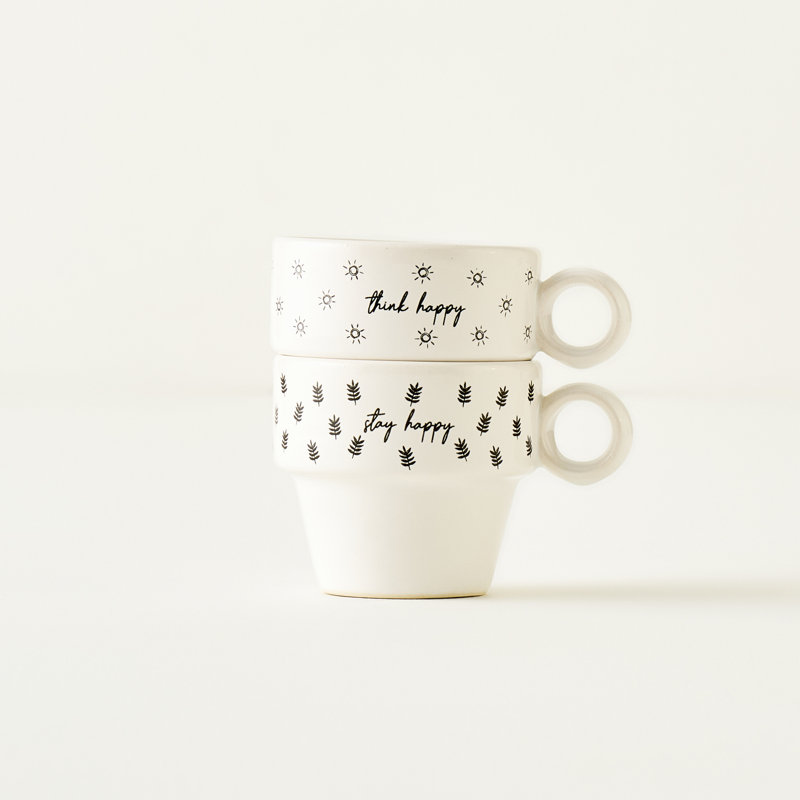 Tasse à espresso en céramique simple (ensemble de 2)