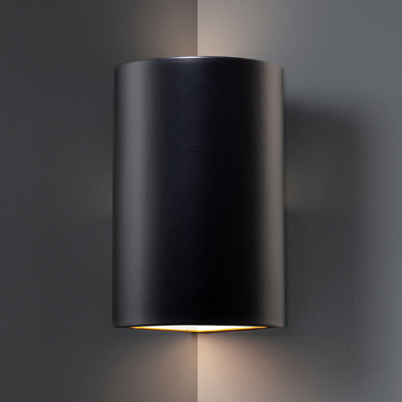Rysing 1 - Light Flush Mounted Sconce, Carbon Matte Black, Yes, No