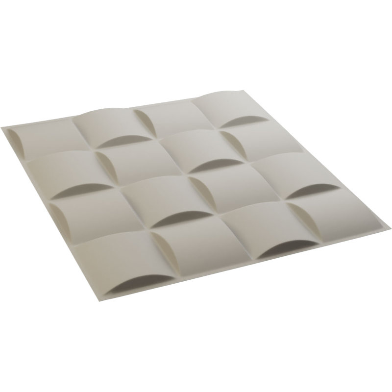 Panneau mural 3D décoratif Baile EnduraWall, Blanc fleur satiné UltraCover