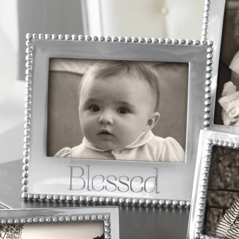 Expressions Silver Metal Beaded Picture Frame
